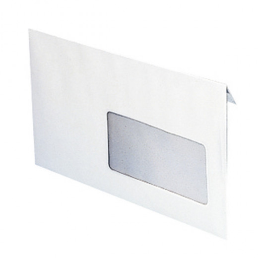 500 Enveloppes blanches DL avec fenêtre 110 x 220 mm RAJA - JPG