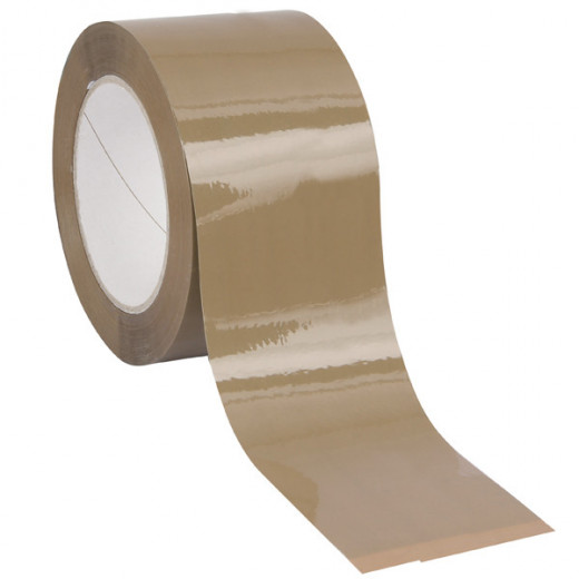 Ruban adhésif PP Acrylique renforcé POLY-FORT Havane - 75 x 100 m x 35µ